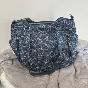 NWOT Lug Scuttle Leopard Navy Bag